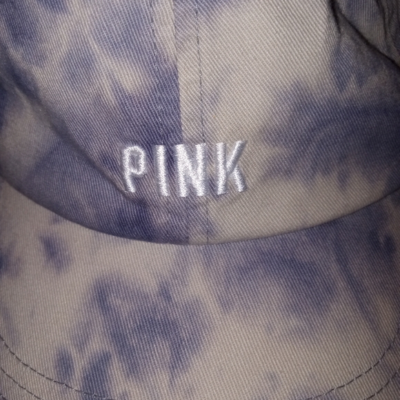 3/$10 Victoria's Secret PINK Tie Dye Blue hat EUC - Picture 3 of 7
